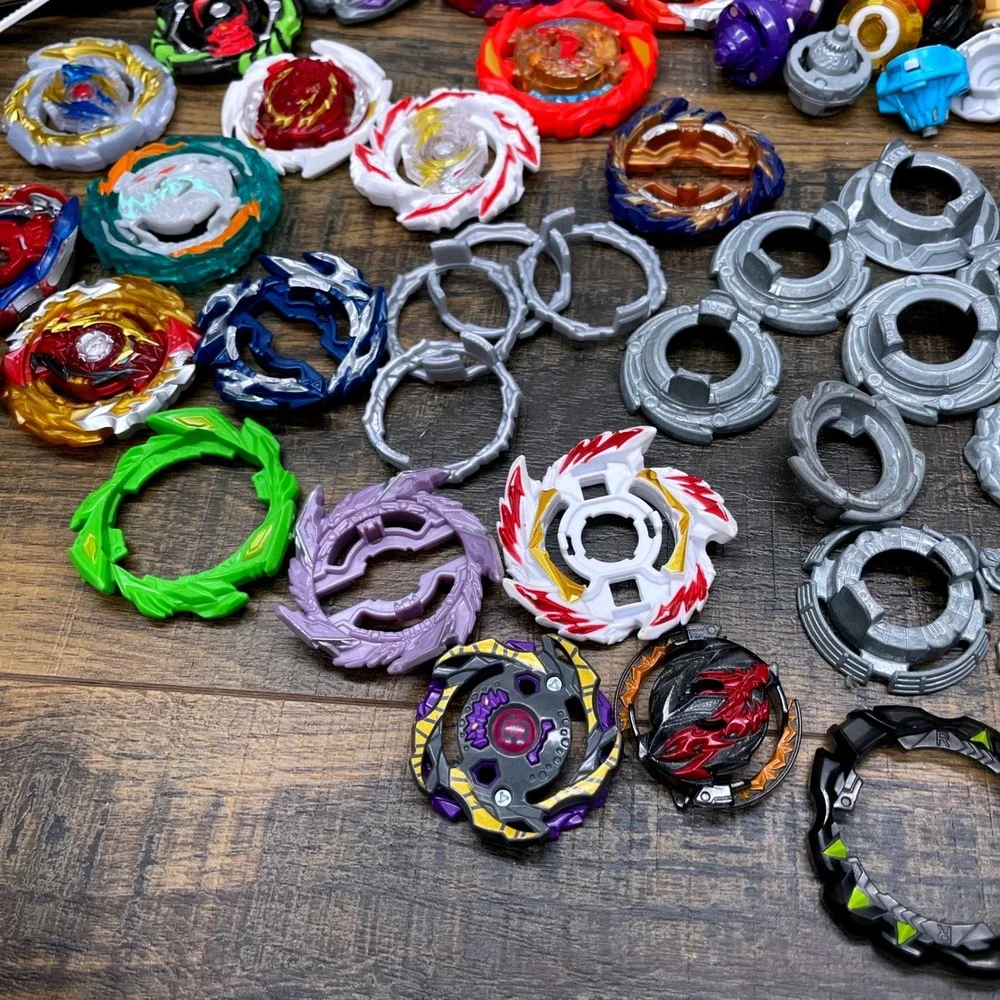 Beyblade Burst Metal Forge Discs Lot 20+ Cast Weights Chassis Armor Rings